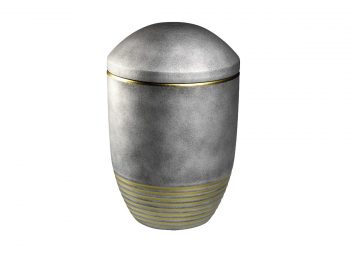 Urne Keramik WAVE silber gold