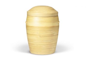 Urne Naturstoff Bambus Natur-Beige, 100% nachwachsender Rohstoff