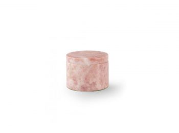 Miniurne Marmor rosa in aufwändiger Handarbeit behauen & poliert